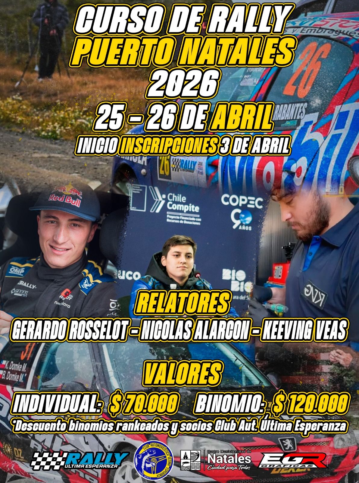 Curso de Rally 2026 con destacados exponentes nacionales