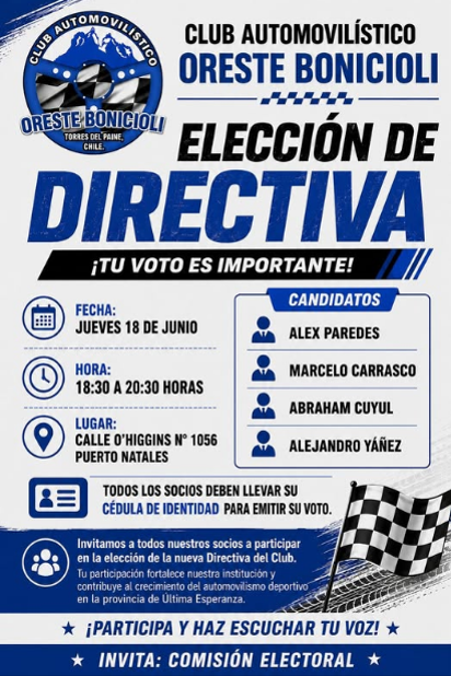 Club Automovilístico Oreste Bonicioli convoca a elección de nueva directiva